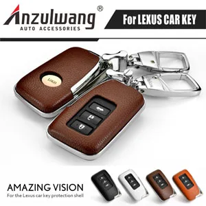ANZULWANG ключ автомобиля чехол Чехол Пряжка для Lexus RX200t является CT GS nx200 es250 - Название цвета: brown