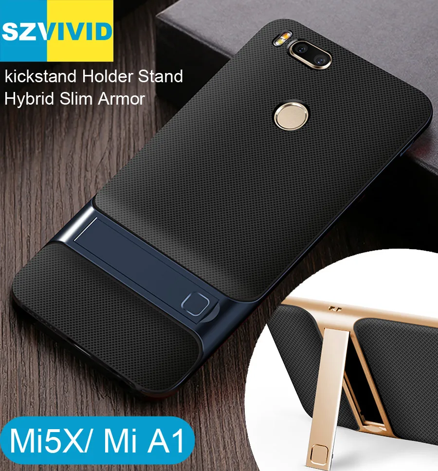 Stand Holder Kickstand Case for Xiaomi Mi5X Mi A1 Hybrid Slim Armor Protector Cover |