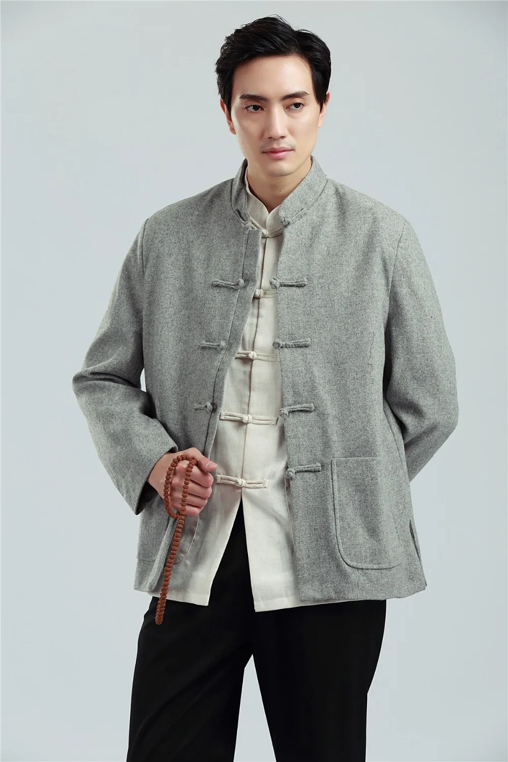 Shanghai Story Men Chinese tunic suit Top men's Stand collar Jacket