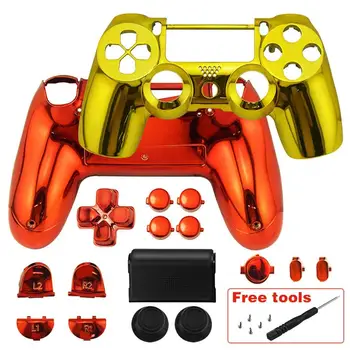 

Chrome Plating Full Housing Shell Case Faceplates Cover Replacement For PS4 PRO Playstation 4 PRO JDS 040 JDM 040 V2 Controller