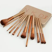 Nice Quality Nk3 Khiki NEW Brand Make up Brushes 12 pcs Face Eyes Cosmetic Tools With Soft Bristles