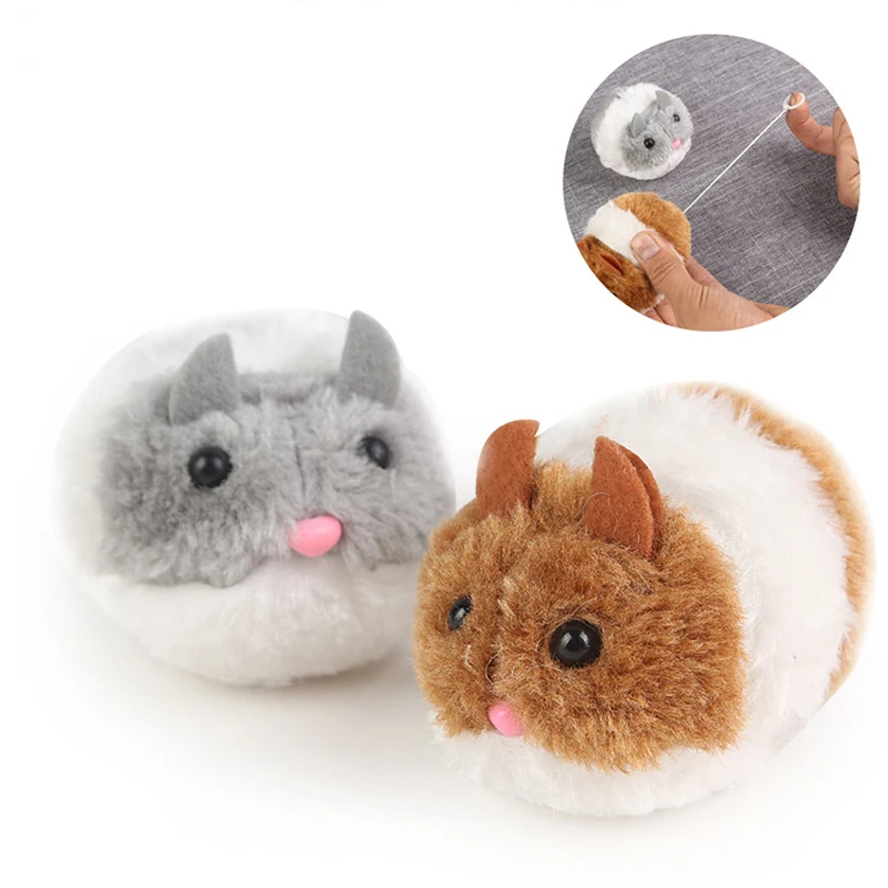 

Funny Cat Toy Artificial Little Fat Mouse Pulling Tail Ring Vibrate Run Forward Shock Shake Interactive Product Pet Supplies