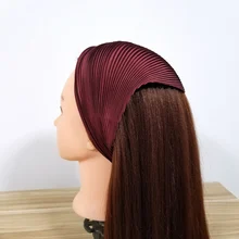 Итальянский плиссированный твердый шарф шелковый атлас головной убор дизайн стильная бандана Ассорти мнущийся платок