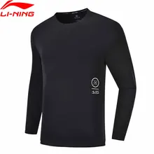 Li-Ning Для мужчин серия WADE Джерси, свободный покрой футболка с длинными рукавами хлопок подкладка комфорт спортивные топы ATSP025 AMJ19