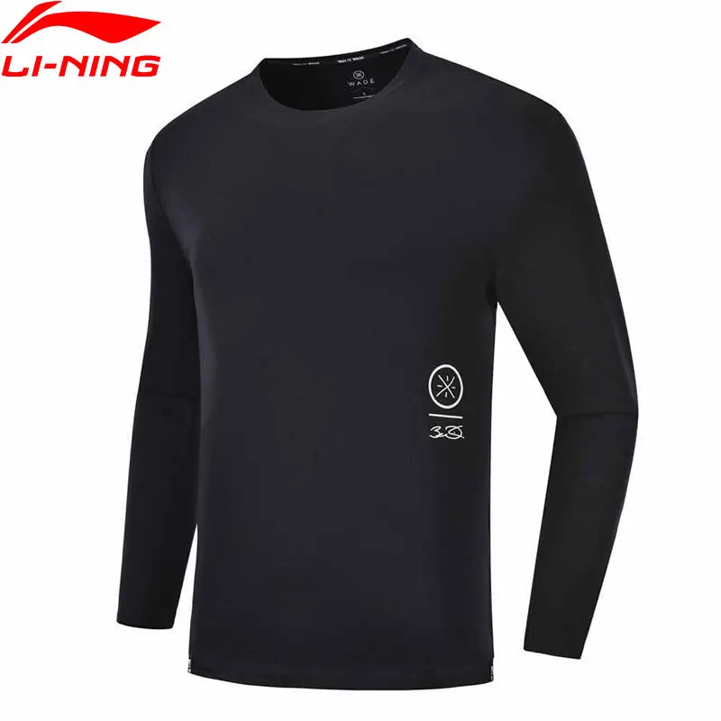 Li-Ning Мужская футболка из джерси серии Уэйд свободная с длинным - Цена: 