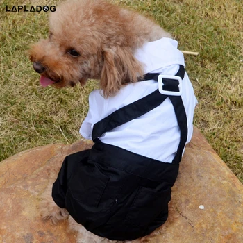 

LAPLADOG Cute Western Style Pet Dog Bow Tie Small Dog Clothes Puppy Apparel Jumpsuit cat dog Funny Gentleman Clothing ZL372