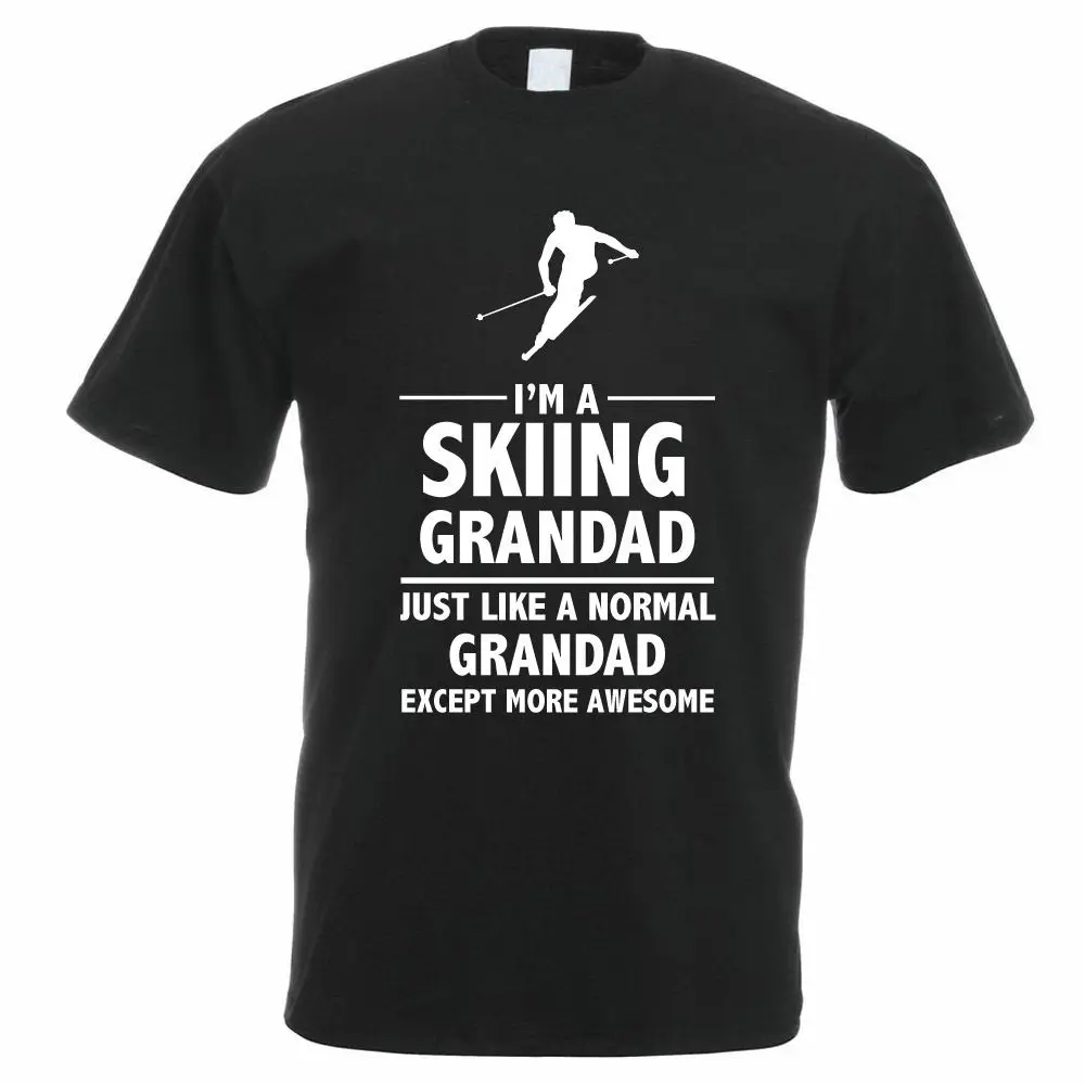 I'M A SKIING GRANDAD Дедушка и дедушка/День отца/идея забавного подарка Мужская футболка