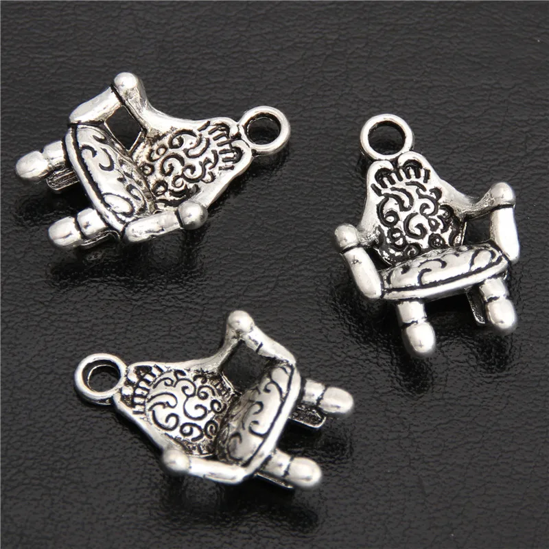 30pcs Antique Silver 3d Chair Sofa Charms Pendant Diy Bracelet Necklace A2866 30pcs Antique Silver 3d Chair Sofa Charms Pendant Diy Bracelet Necklace A2866