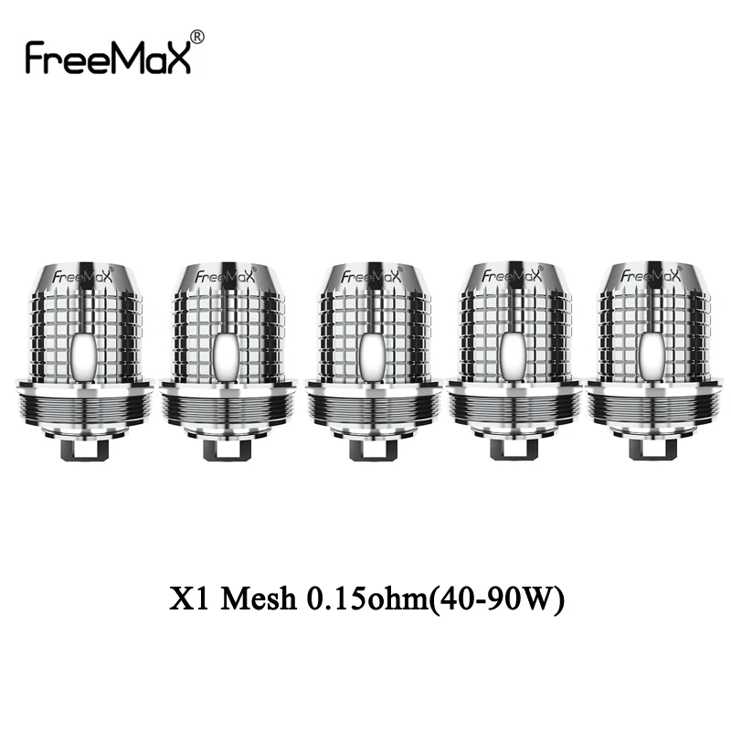 

5Pcs/Pack Freemax Twister Fireluke 2/Fireluke Mesh Coil SS316L X1 Mesh Coil 0.12ohm/0.15ohm for Freemax Twister Kit Replacement