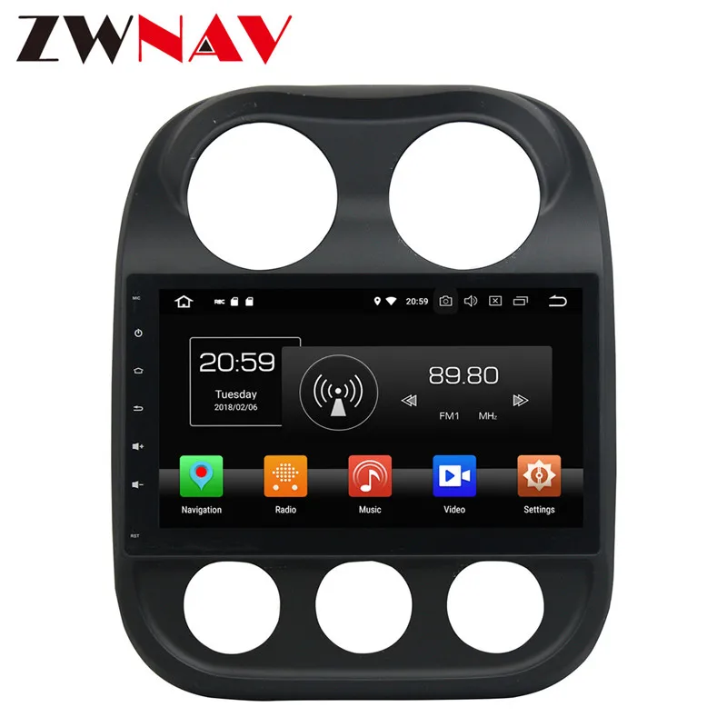 Best IPS Screen 4+32G Android 8.0 Car multimedia Player head unit For Jeep Compass 2014 2015 With GPS Navigation Radio auto stereo 12