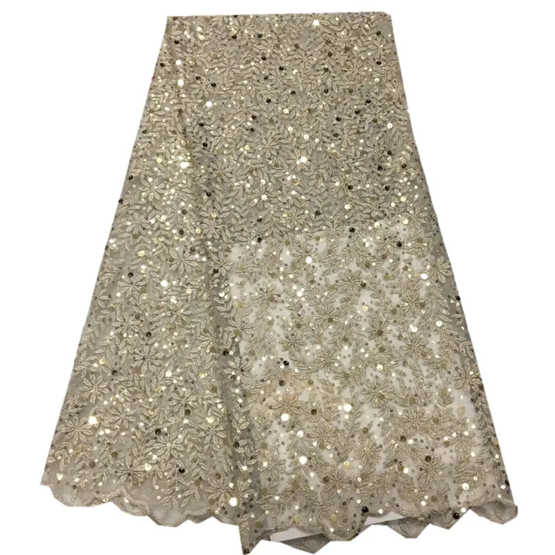 

The new luxury African sequined lace, with delicate embroidered gauze lace