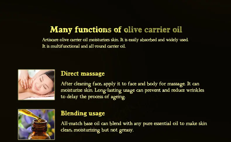 ARTISCARE оливковое масло 100 мл увлажняющее масло для кожи и увлажняющее средство для удаления макияжа губ сухой грубой кожи флакон с маслом массажное масло