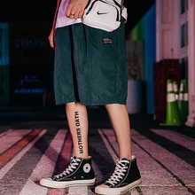 HFNF летние шорты мужские хлопковые Свободные повседневные быстросохнущие шорты с завязками на талии