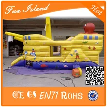 Новая тема морского дна надувной батут корабль, дизайн надувной замок корабль