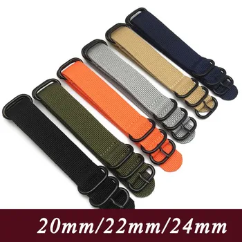 

Heavy Duty Nylon Watch bands NATO ZULU Strap 20mm 22mm 24mm Striped Rainbow Canvas Replacement Watch Band Lengthened nylon strap