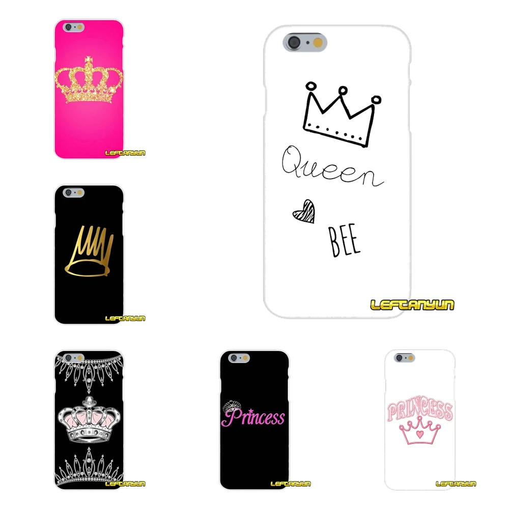 cheap Soft Transparent Case Cover For Samsung Galaxy S3 S4 S5 MINI S6 S7 edge S8 S9 Plus Note 2 3 4 5 8 PRINCESS Queen boss crown king