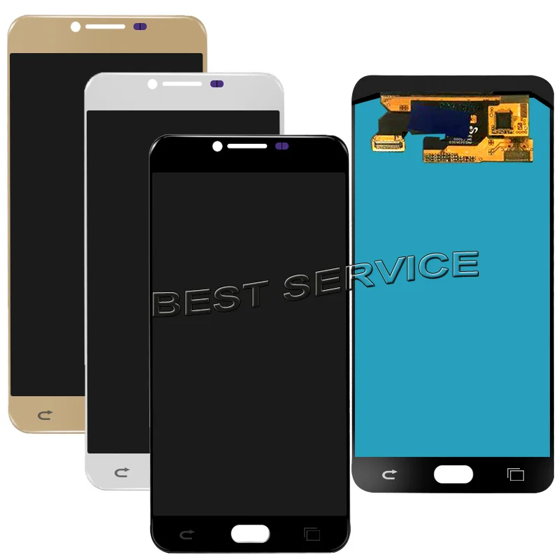 

Super AMOLED For Samsung for Galaxy C5 C5000 SM-C5000 LCD Display Touch Screen Digitizer panel glass AssemblyOLED for Option