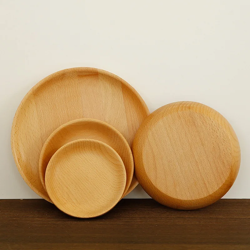 Japanese Style Round Shape Original Wood Plate Food Fruits Dish Tray Wooden Dinner Plates Pratos de Jantar Servis Tabaklar Japanese Style Round Shape Original Wood Plate Food Fruits Dish Tray Wooden Dinner Plates Pratos de Jantar Servis Tabaklar