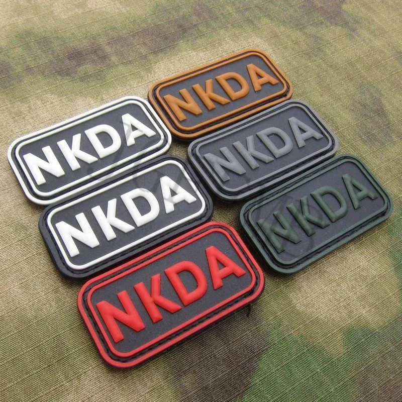 

Hunting accessories NKDA 3D PVC Patch Glow In Dark Rubber Patches Military Tactical Applique Combat Morale Patch Badges cloth