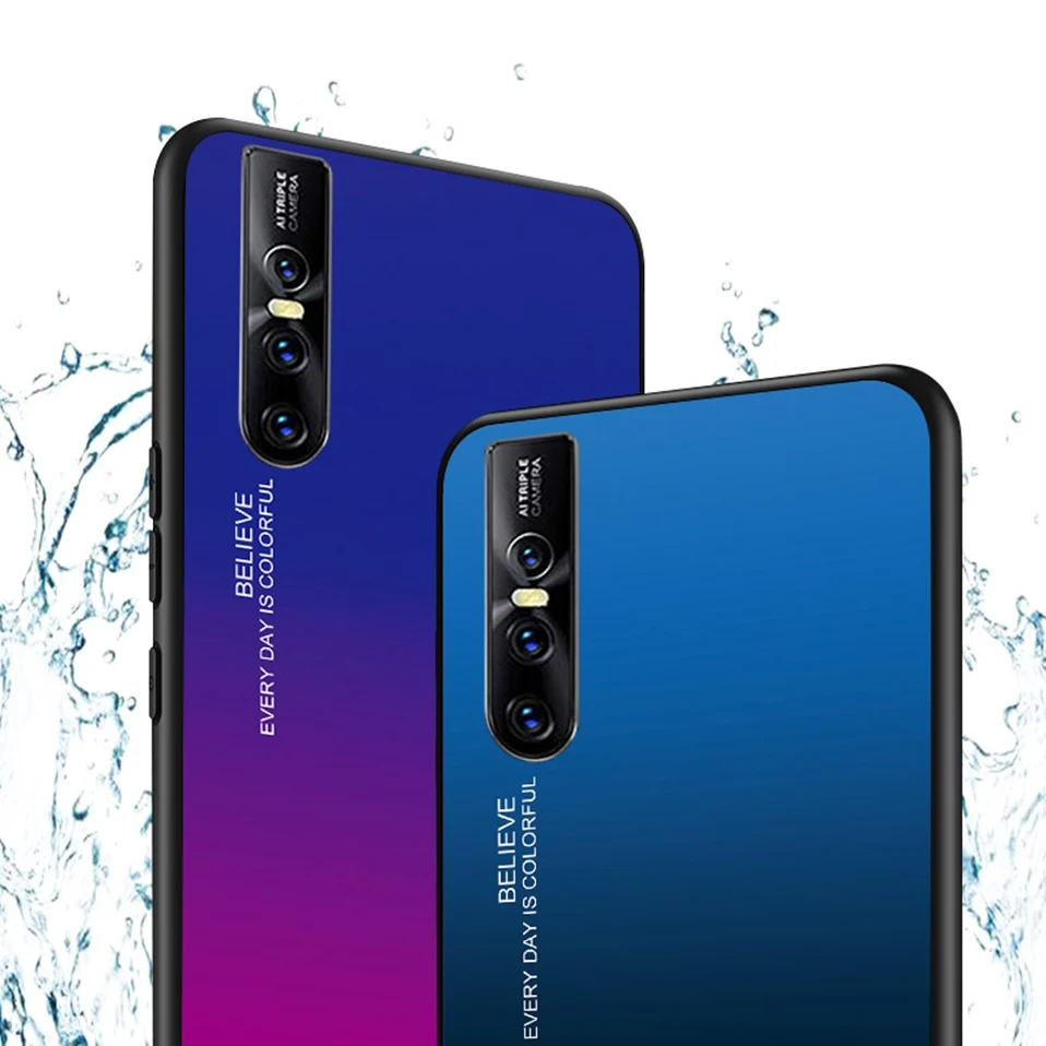 Glass Case for Vivo V15 Pro V9 V11i Y85 IQOO S1 Nex A Cover Luxury V15pro Phone Case for Vivo X21 UD X23 X27 V15 Z1 Z1i Z3 Z3i  (1)