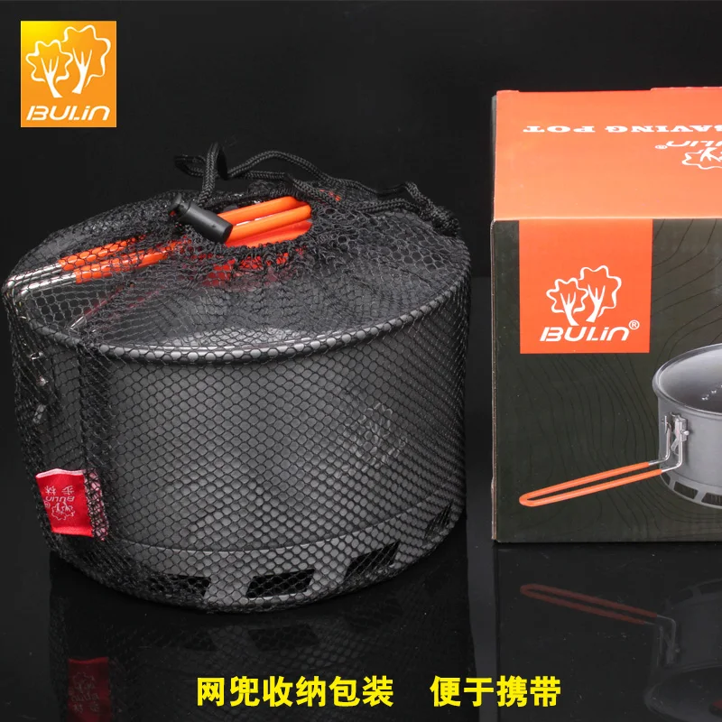 Bulin 2.1L Camping Intercambiador de Calor Pot portátil al aire libre Picnic utensilios calentamiento rápido hervidor mango plegable olla 2-3 persona Bulin 2.1L Camping Intercambiador de Calor Pot portátil al aire libre Picnic utensilios calentamiento rápido hervidor mango plegable olla 2-3 persona