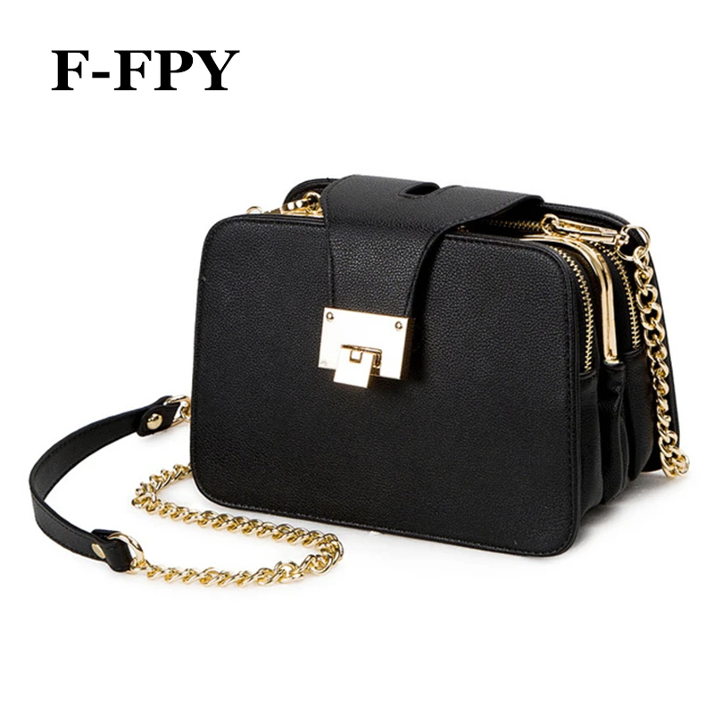 الربيع 3 طبقة تصميم النساء حقيبة كتف الأزياء سلسلة حزام بو رفرف Crossbody حقيبة مخلب محفظة السيدات مشبك معدني رسول
