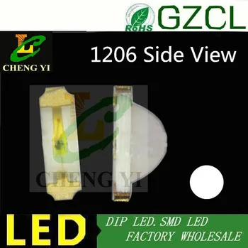 

6000-6500K 1206 white surface mount 1204 Chip smd led(Side view emitting diode)3.0-3.5V