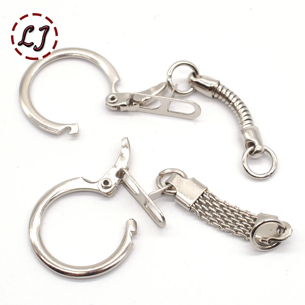 

New arrived 10pcs/lot silver color Metal Key Rings buckle 60mm Long Split Rings for KeyChains accessories