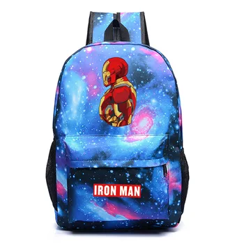 

IVYYE Iron Man Fashion Oxford Backpacks Shine Rucksacks Night Light Backpack Casual Luminous Travel Knapsack Unisex Gifts New