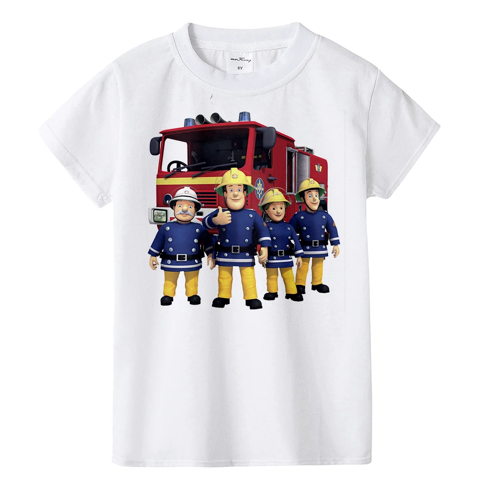 

2018 new toddler t-shirt Children Cartoon Fireman Sam Funny T shirt Kids Short Sleeve Summer Tops Baby Boys/Girls Casual Clothes