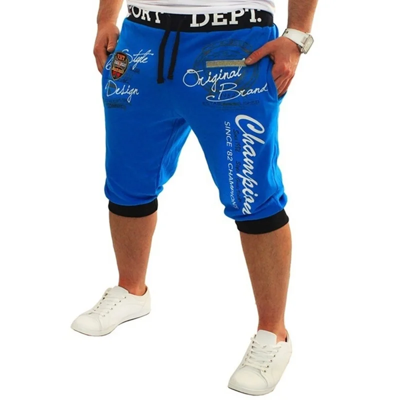 ZOGAA Summer Men Casual Shorts Boys Knit Length Letter Printed Sweatpants Male Loose Workout Jogger Fitness Streetwear 2019 New ZOGAA Summer Men Casual Shorts Boys Knit Length Letter Printed Sweatpants Male Loose Workout Jogger Fitness Streetwear 2019 New