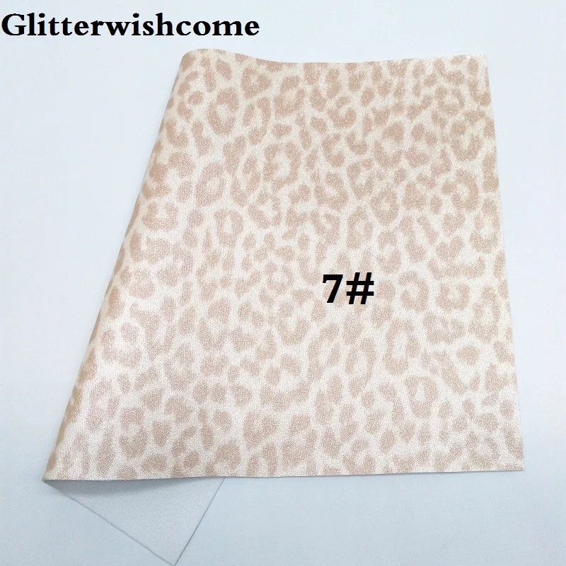 Glitterwishcome 21X29 см A4 размер винил для бантов с леопардовым принтом Кожа Fabirc искусственная кожа листы для бантов, GM233A