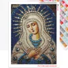 Huacan icono de mosaico de diamantes iconos de bordado de diamantes de imitación de Pictires diamante pintura completa cuentas cuadradas religión Virgen María ► Foto 2/6