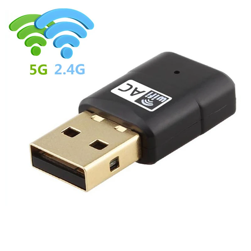 Мини Беспроводной двухдиапазонный 802.11ac Портативный USB WiFi 5 ГГц 2,4 ГГц 433 адаптер Mpbs RTL8811AU для Windows XP Win Vista Win 7 8 10 Mac