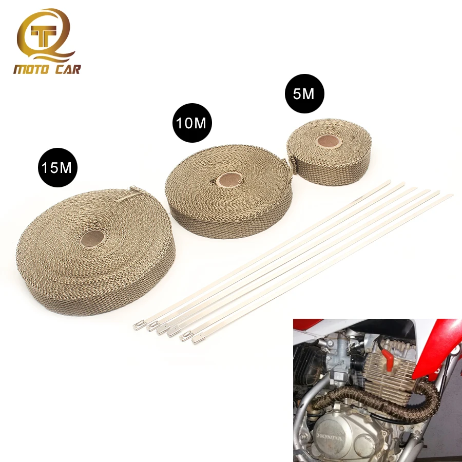 

1pc Motorcycle Exhaust Heat Shield Wrap Escape for Yamaha R1 YZF R125 Xmax kawasaki Z1000 Sc Project Suzuki 400 Exhaust Scooter
