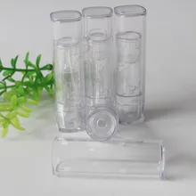 100 шт. пустой прозрачный пластик квадратный тюбик губной помады 12,1 размер чашки