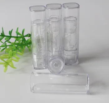 

100 PCS empty clear plastic square lipstick tube 12.1 cup size