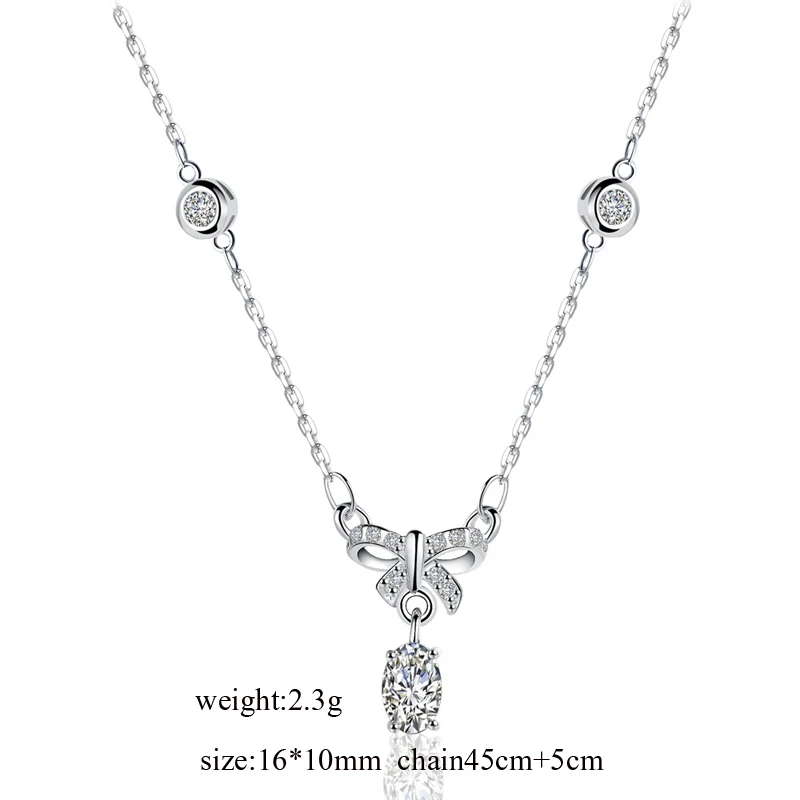 

DIB9 new style silver necklace beautiful all-match for lover gift have different colors choose