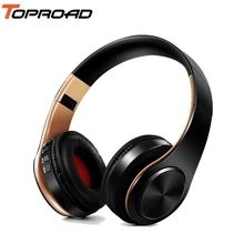 TOPROAD беспроводные наушники стерео Bluetooth гарнитура складные наушники blutooth наушники с микрофоном FM TF для мобильного телефона Mp3