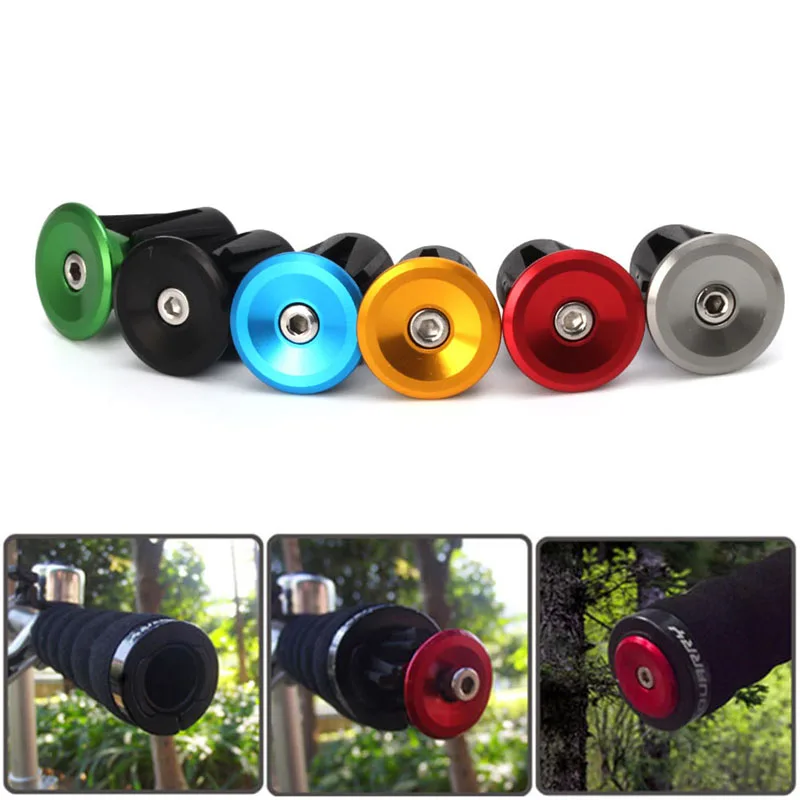 

New 2018 arrival 1Pair Bicycle Bike Road MTB Aluminum Handlebar Grips Handle Bar Cap End Plugs F20