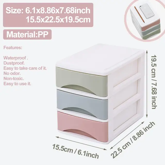 Online Shop Plastic Organizer Drawer 3 Drawer 4 Drawer Storage