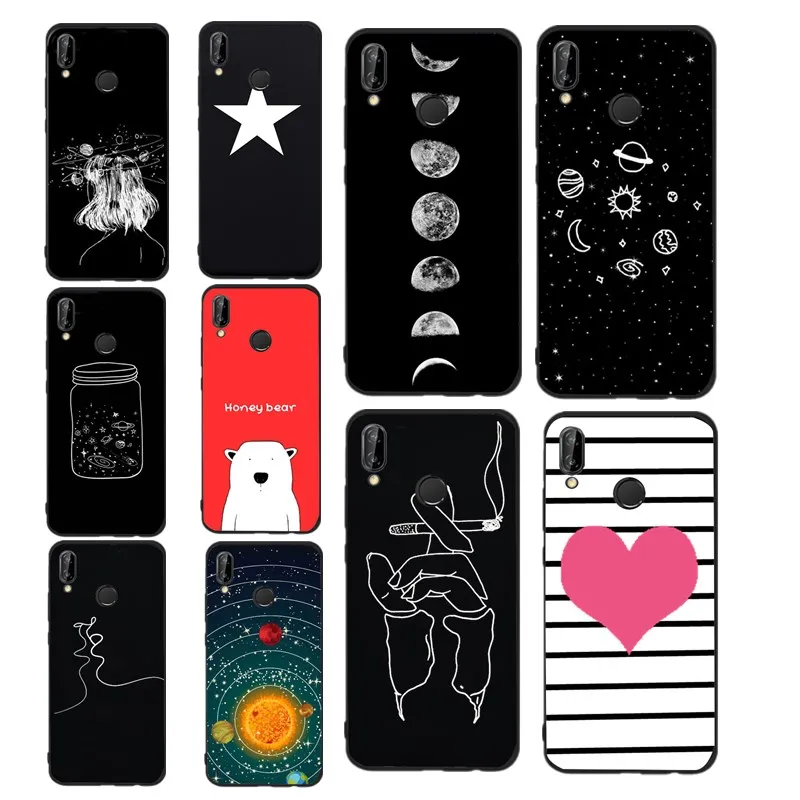 Phone Shell For Huawei P Smart Case High Quality Cartoon Soft Silicone TPU Back Cover P9 Lite mini P8 2017 |