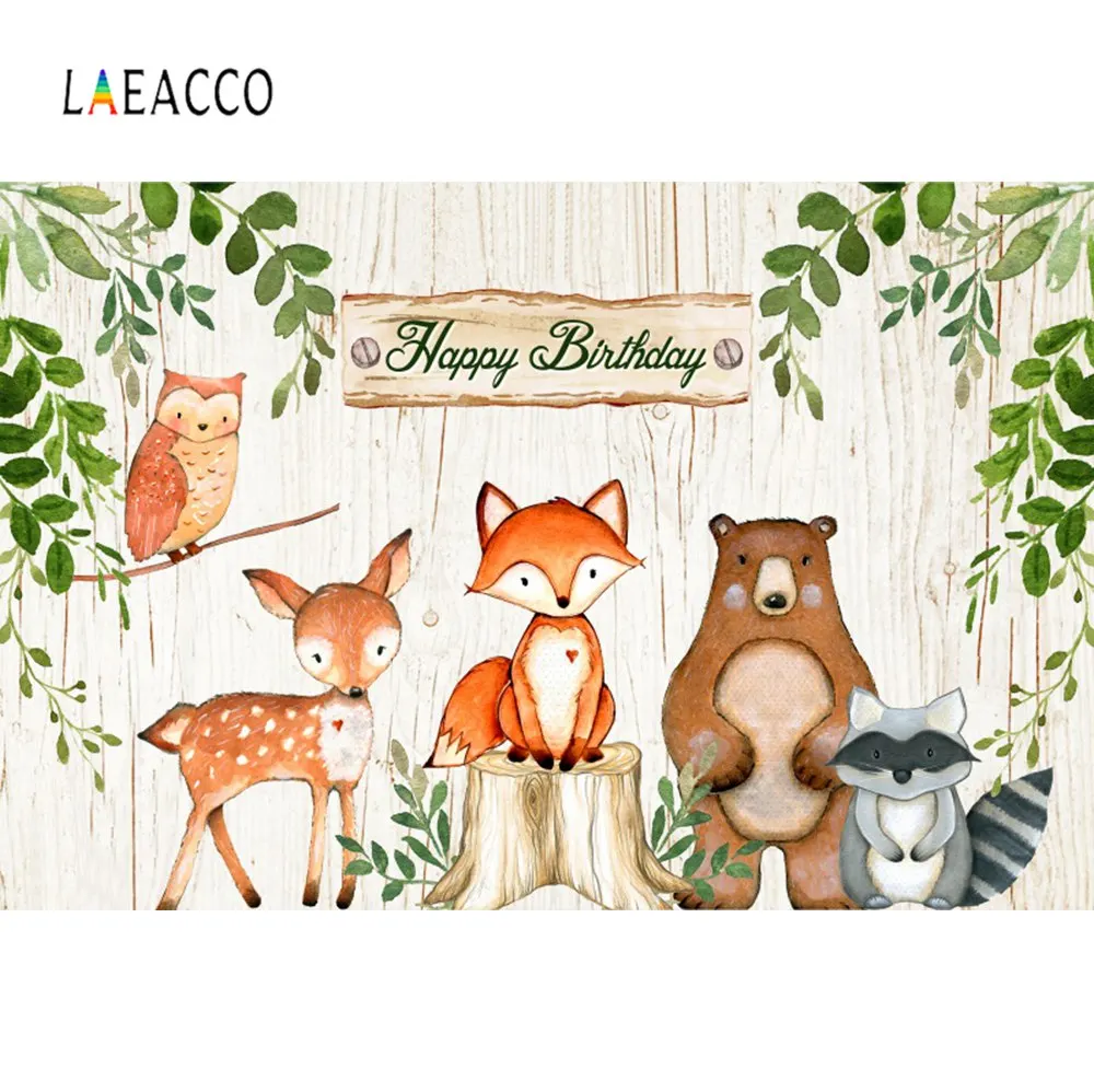 

Baby Birthday Party Watercolor Jungle Forest Safari Photocall Portrait Photography Backgrounds Photo Backdrops Photo Studio