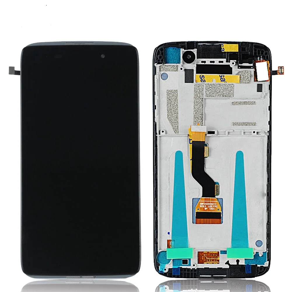 Для Alcatel one touch idol 3 OT6039 6039 ЖК-дисплей с сенсорным экраном дигитайзер рамкой |
