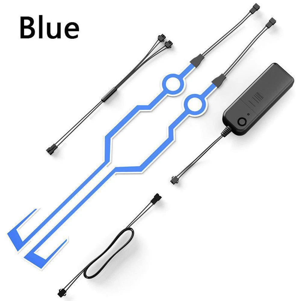 

Bar Motorcycle LED Light Waterproof Night Riding Helmet Kit Durable Signal Flashing Stripe