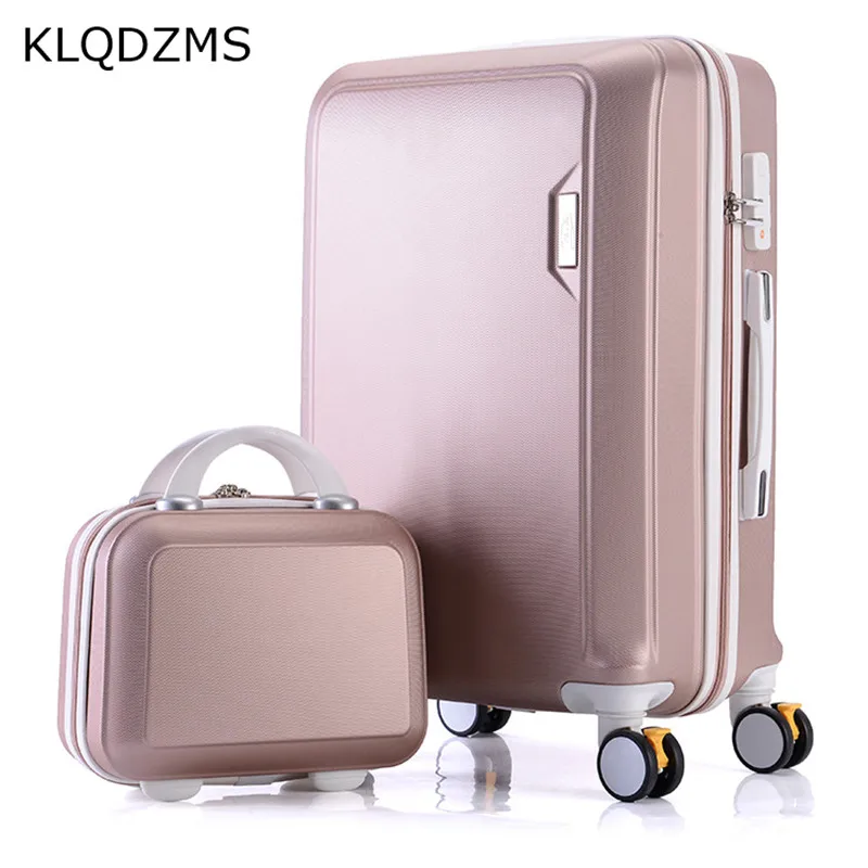 KLQDZMS 2 шт./компл. Прекрасная косметичка 14 дюймов 20/22/24/26 комплект чемоданов на