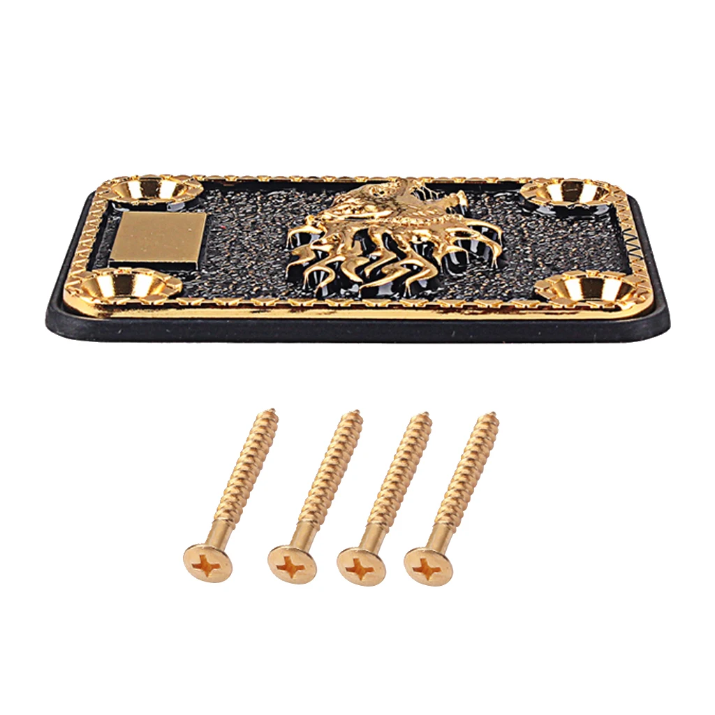 Black&Gold Guitar Neck Reinforcing Plate&Mounting Screws for Fender Strat Tele Electric Guitar Bass Parts