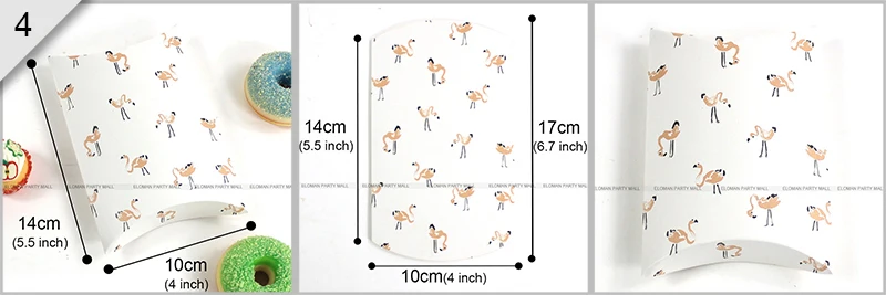 Подушка с фламинго, коробка для шоколада, конфет, печенья, Рождества, свадьбы, вечеринки, для детского душа, большая бумага, Подарочная подушка, упаковочные коробки
