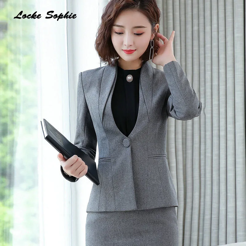 1pcs Women Plus size Blazers coats 2019 Autumn cotton blend Single button V-neck Small Suits jackets ladies Skinny Blazers Suits
