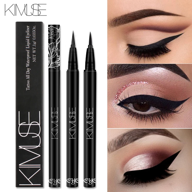 

KIMUSE 2 Style 1 Pcs Black Long Lasting Eye Liner Pencil Waterproof Eyeliner Smudge-Proof Cosmetic Beauty Makeup Liquid